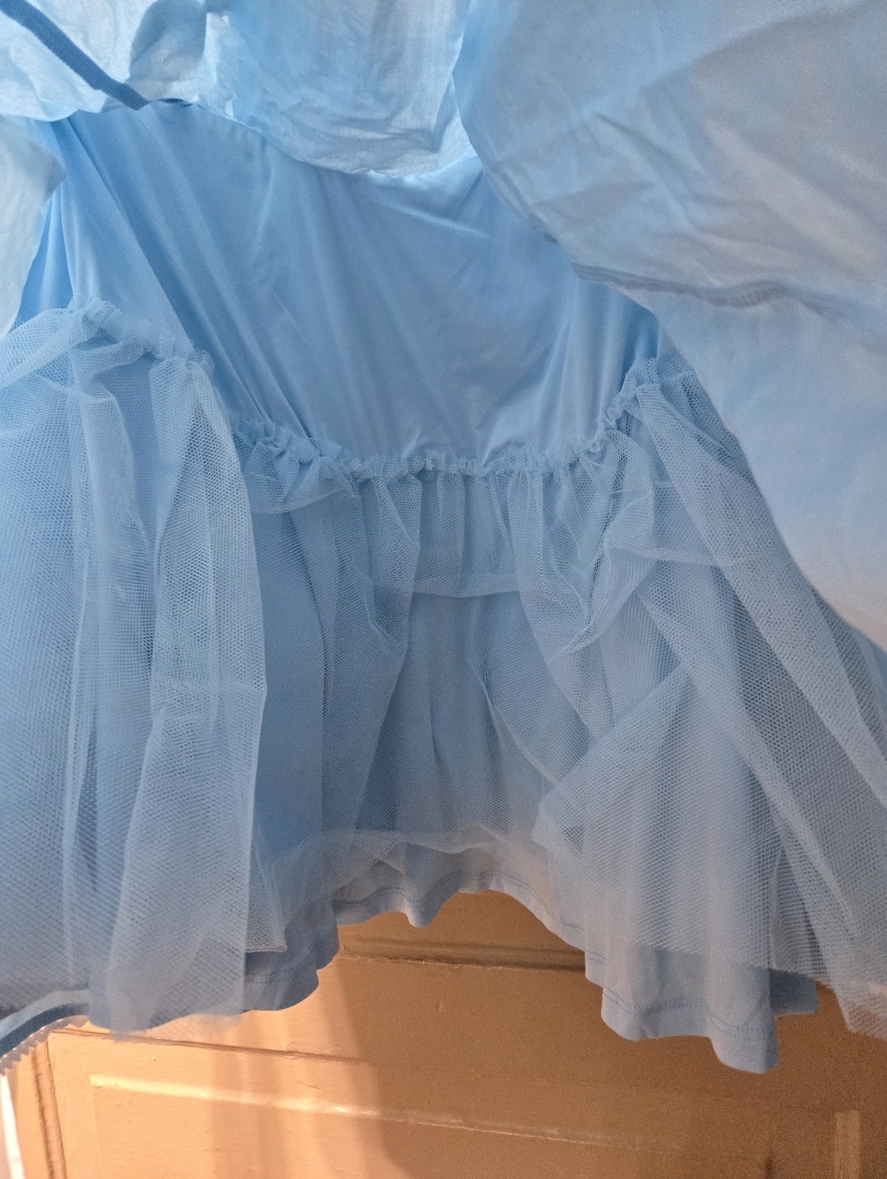 Torrid Crystal Blue Halloween Poplin Doll Dress NWT - Picture 4 of 5